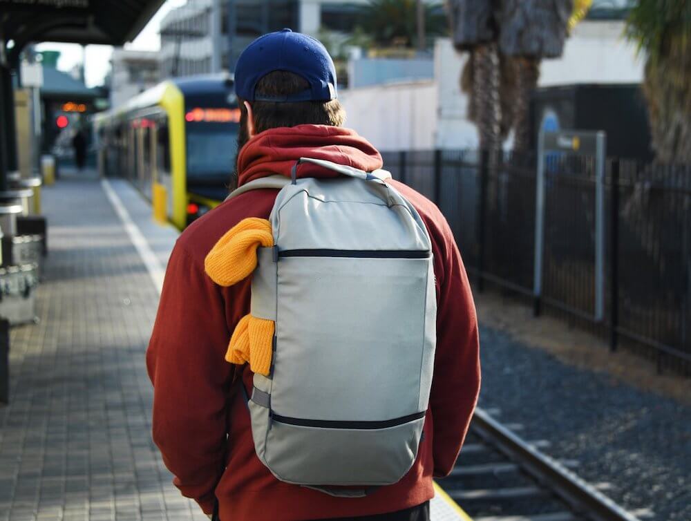 Travel Backpack Made Using 23 Recycled Plastic Bottles · Giving Compass